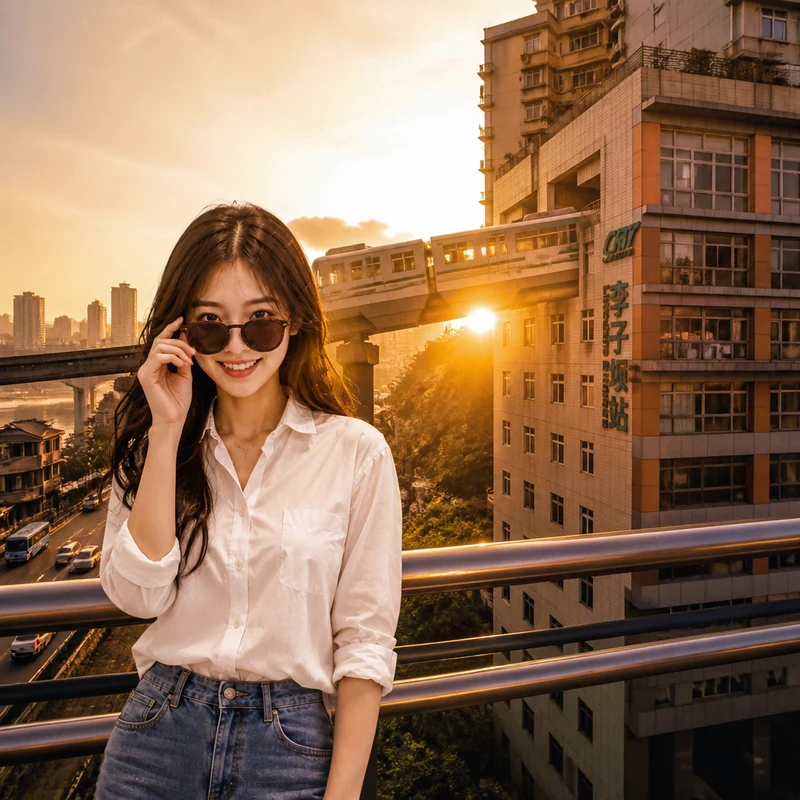 落日穿城 · AI 女性风格预览