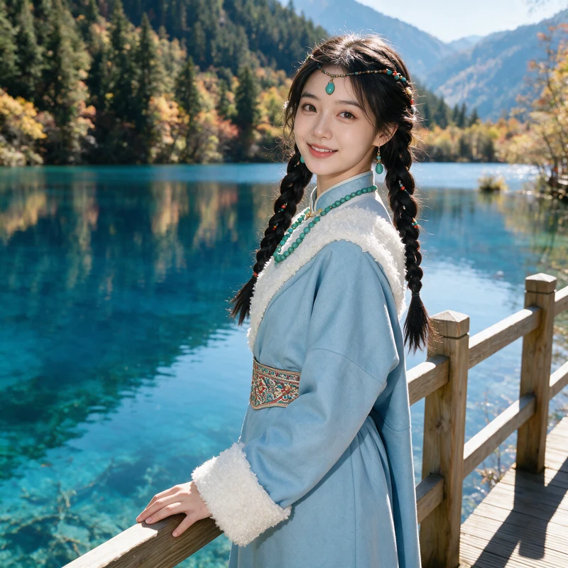 九寨沟藏服 · AI 女性风格预览