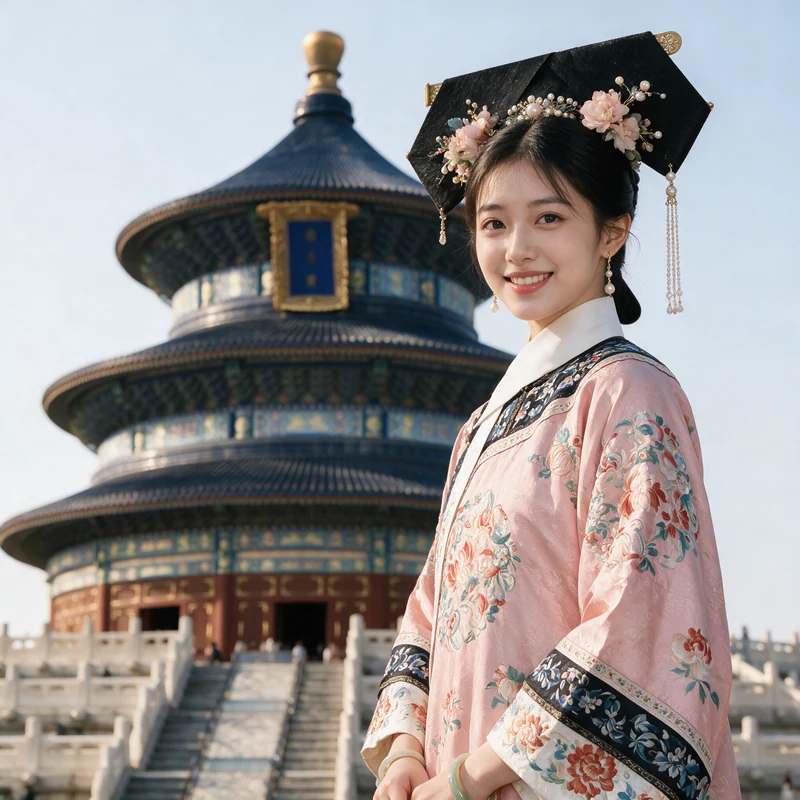 北京天坛打卡 · AI 女性风格预览