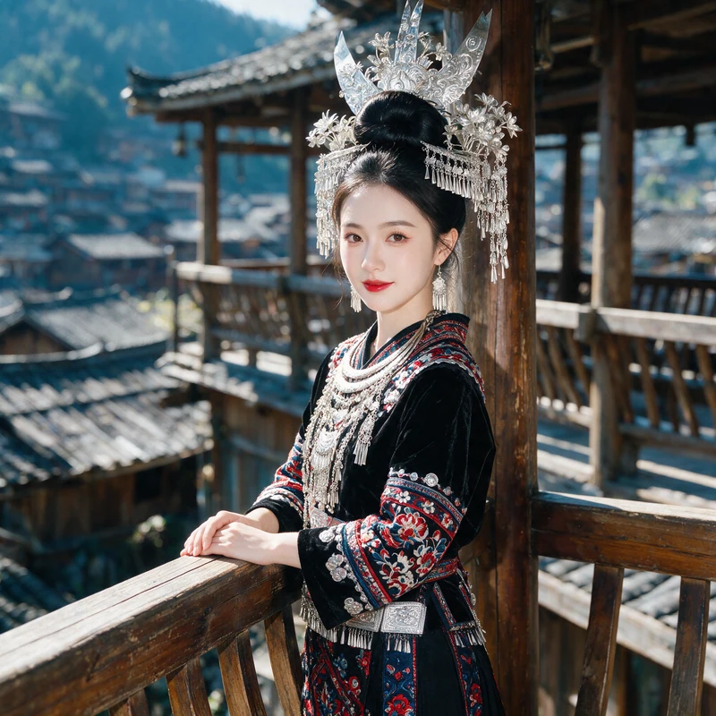 侗族服饰 · AI 女性风格预览
