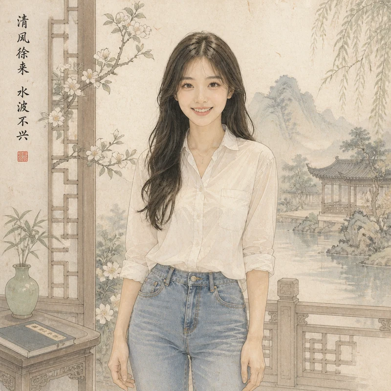 国风工笔 · AI 女性风格预览