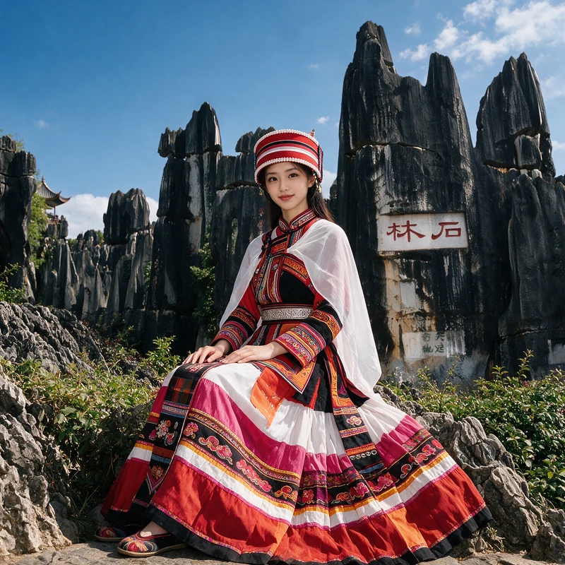 云南石林旅拍 · AI 女性风格预览