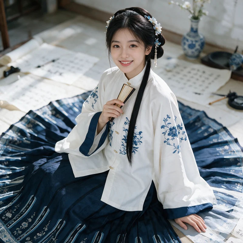 青花瓷汉服 · AI 女性风格预览