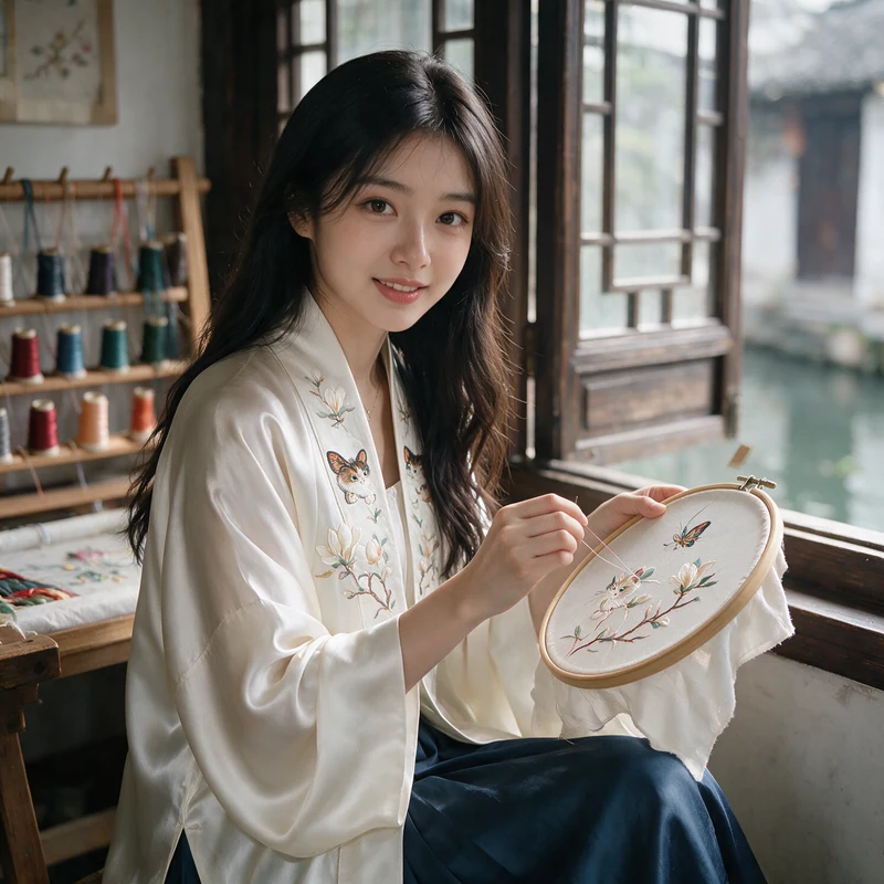苏绣雅集 · AI 女性风格预览