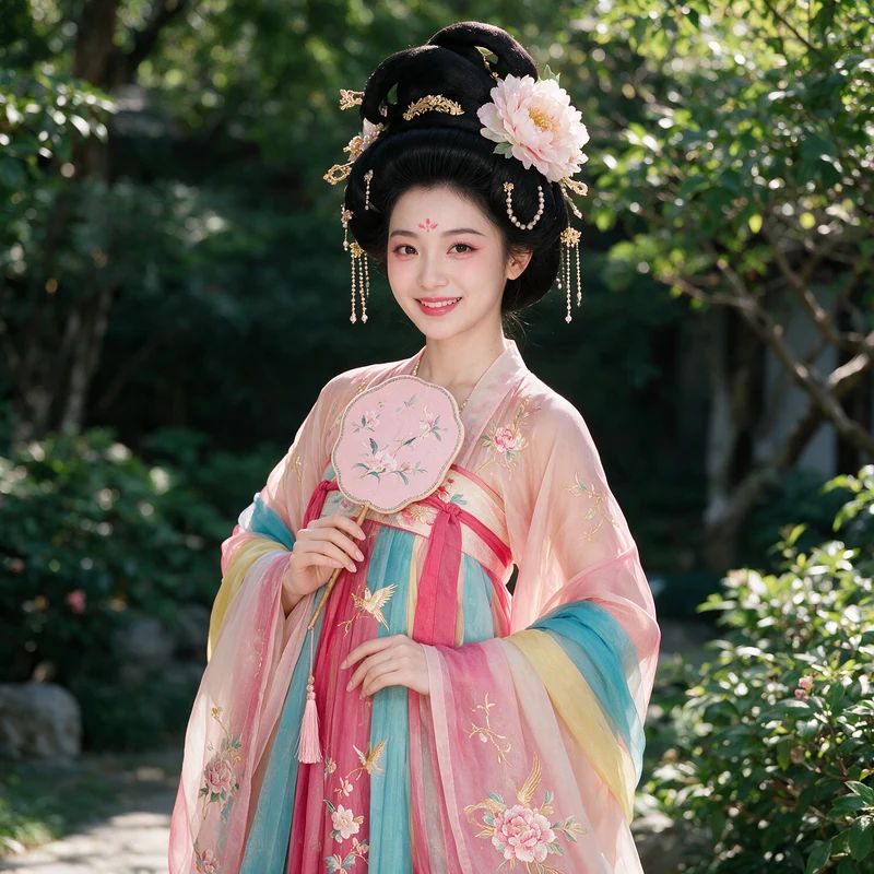 牡丹华裳 · AI 女性风格预览