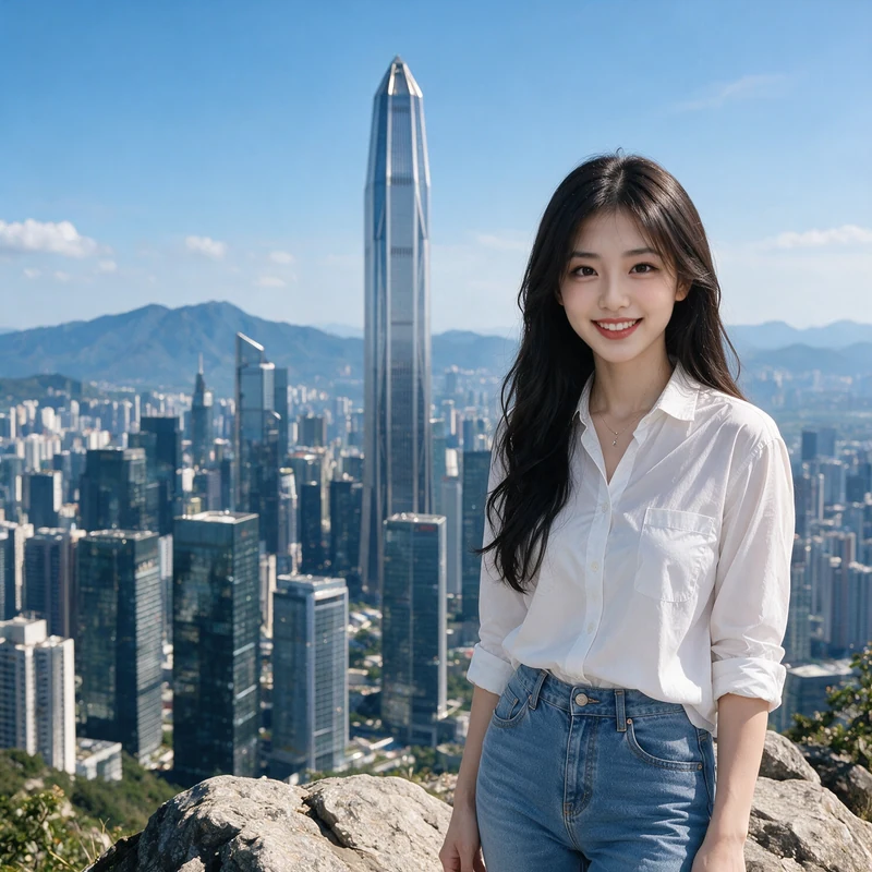 深圳建筑群 · AI 女性风格预览