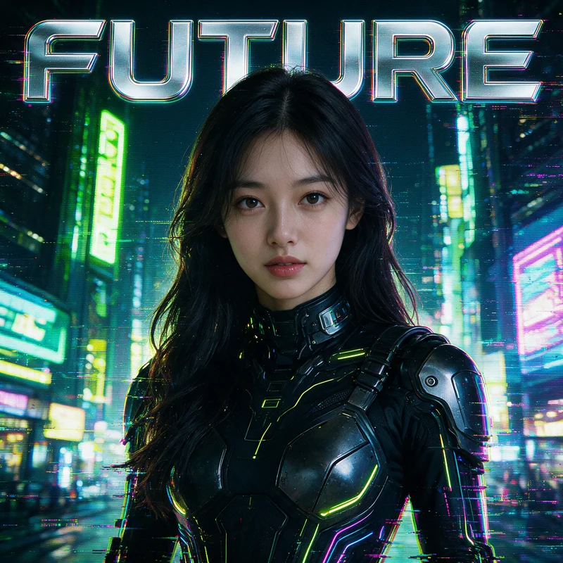 赛博朋克 · AI 女性风格预览